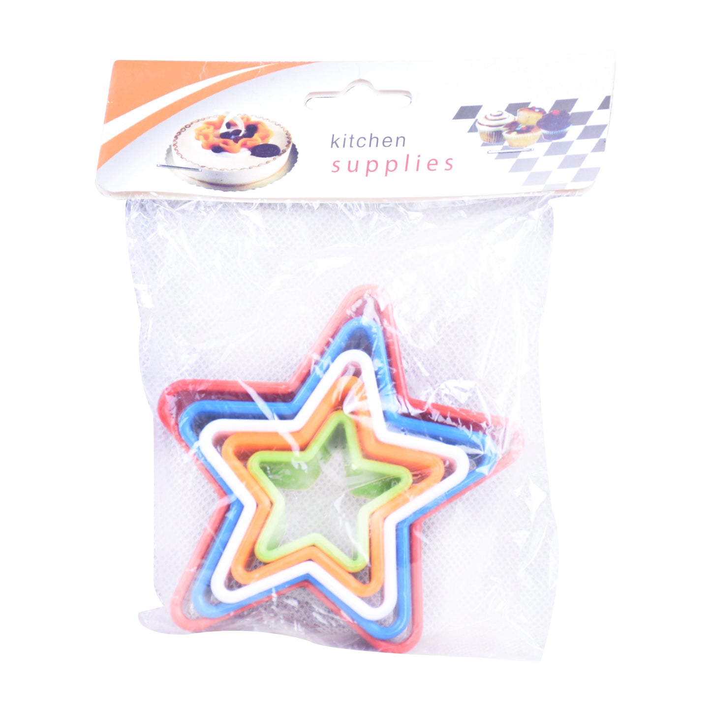 Star Cookie Cutter Colorful 5Pcs Set Plastic