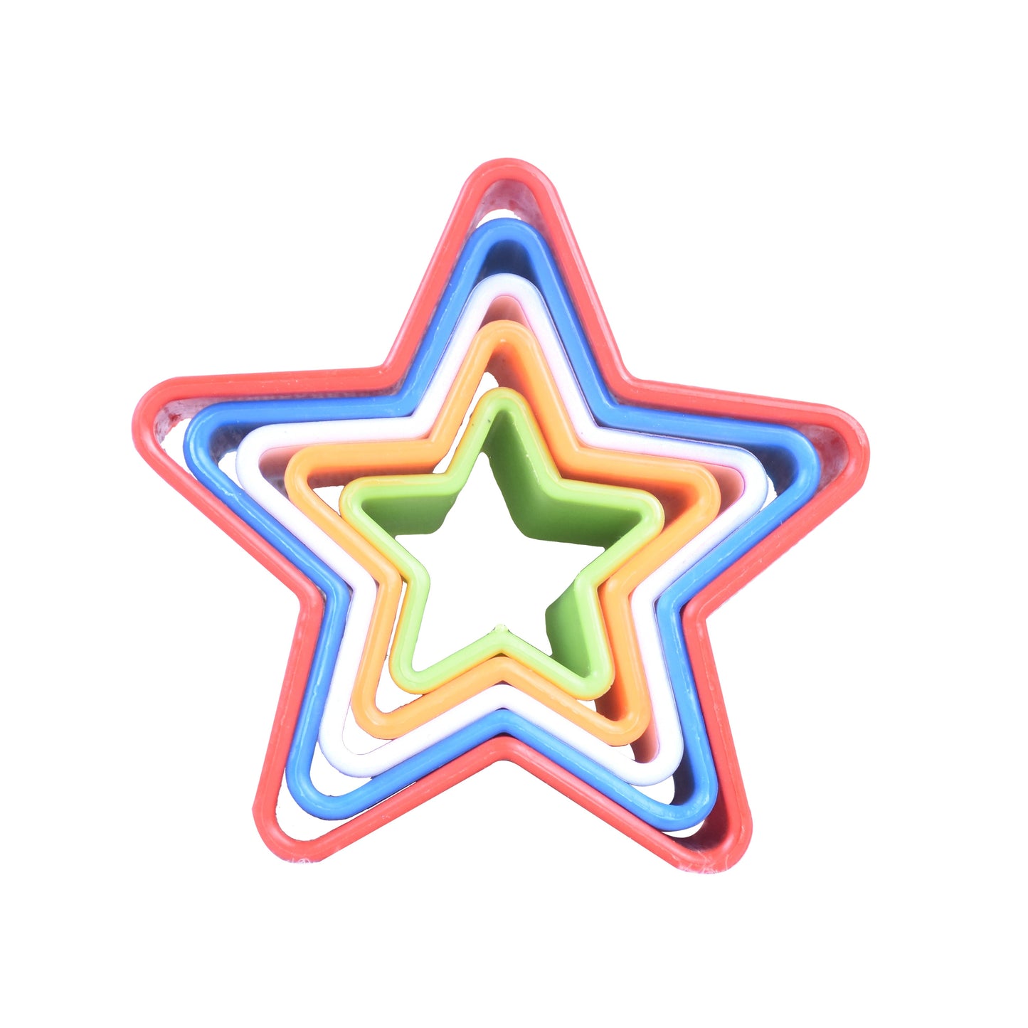 Star Cookie Cutter Colorful 5Pcs Set Plastic