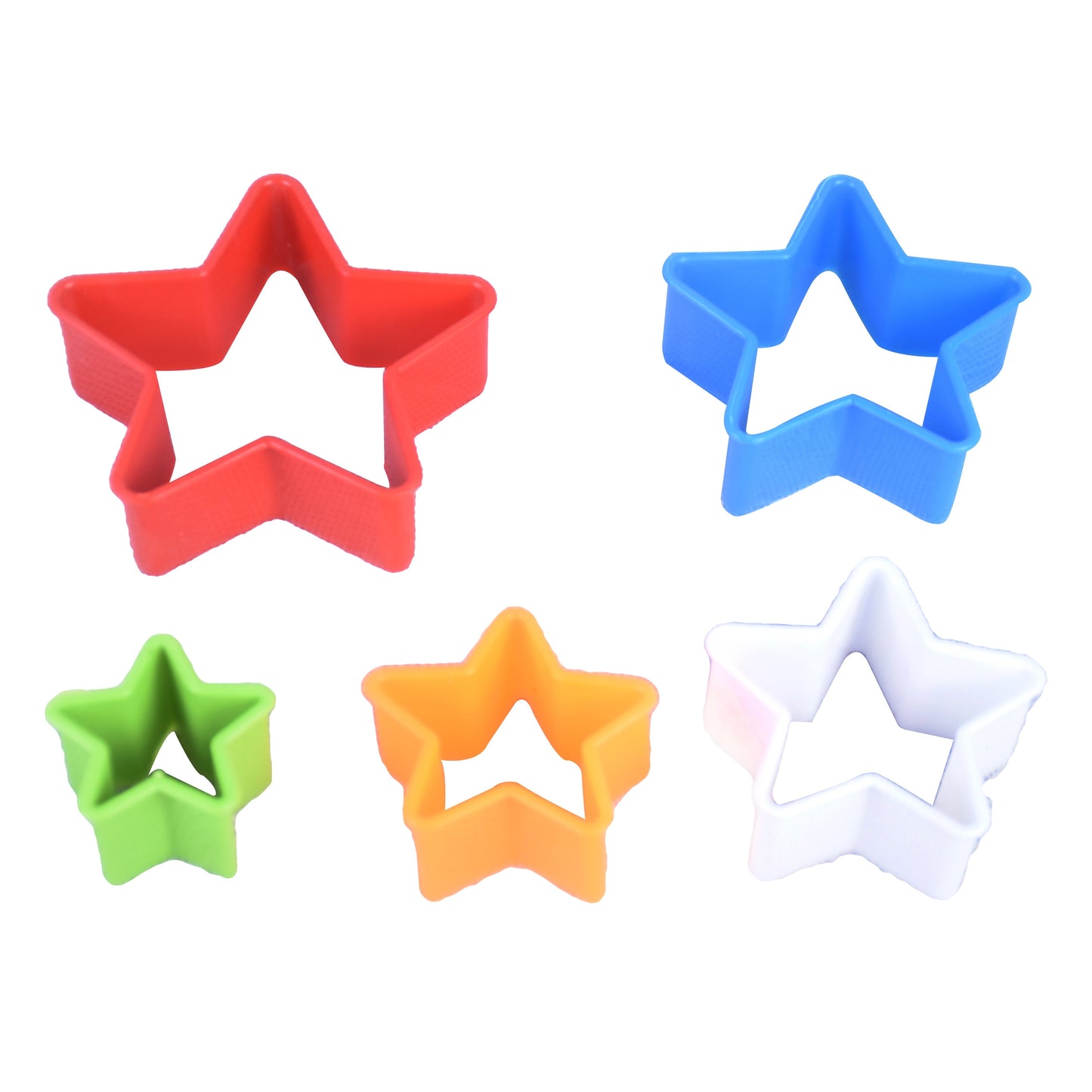 Star Cookie Cutter Colorful 5Pcs Set Plastic