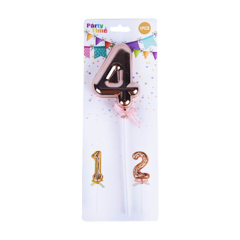 Birthday Anniversary Cake Decoration Number Topper 4 (Four)