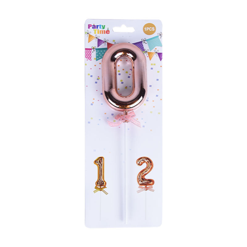 Birthday Anniversary Cake Decoration Number Topper 0 (Zero)