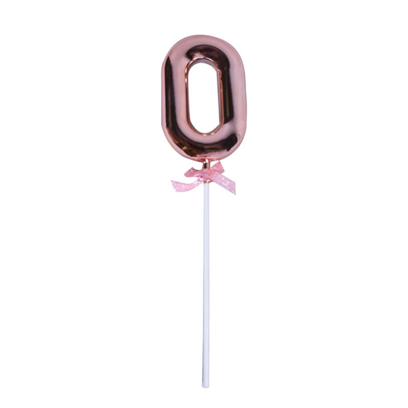 Birthday Anniversary Cake Decoration Number Topper 0 (Zero)