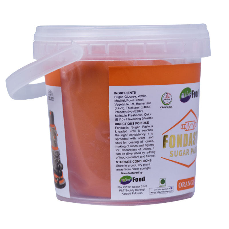 Milkyz Food Fondastic Orange Fondant Sugar Paste 500gm