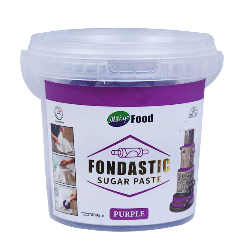 Milkyz Food Fondastic Purple Fondant Sugar Paste 500gm