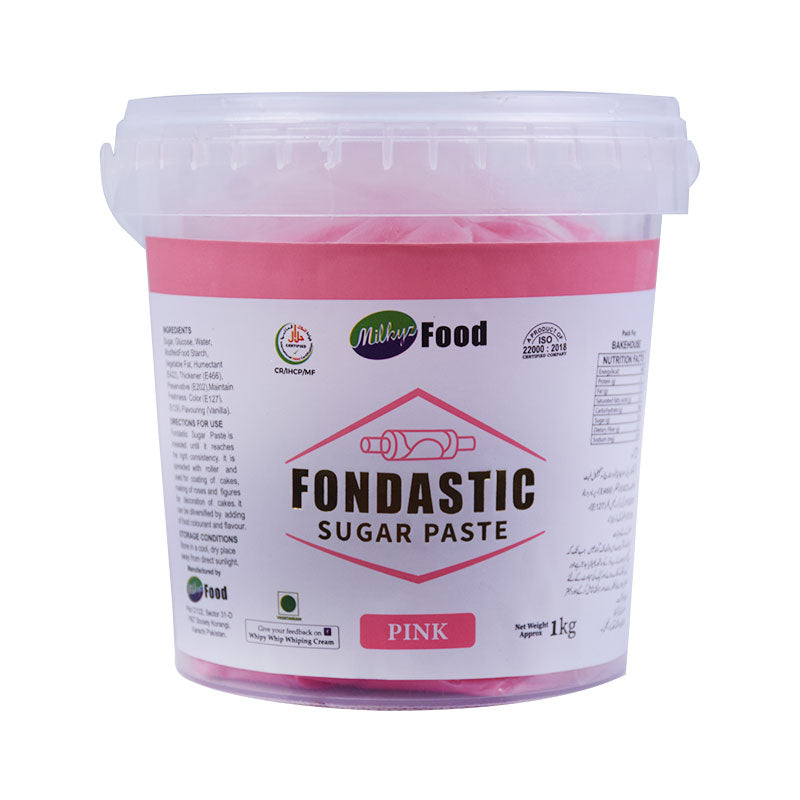 Milkyz Food Fondastic Pink Fondant Sugar Paste 1Kg