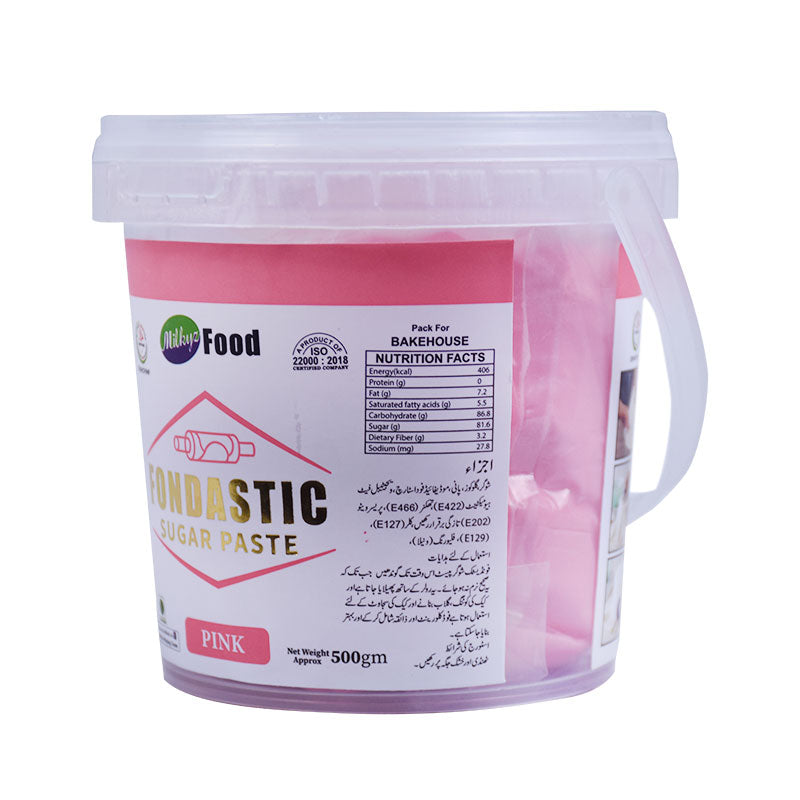 Milkyz Food Fondastic Pink Fondant Sugar Paste 500gm