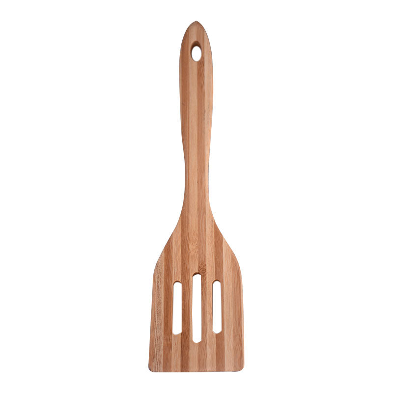 Wooden Slotted Cooking Solid Turner Spoon 28cm