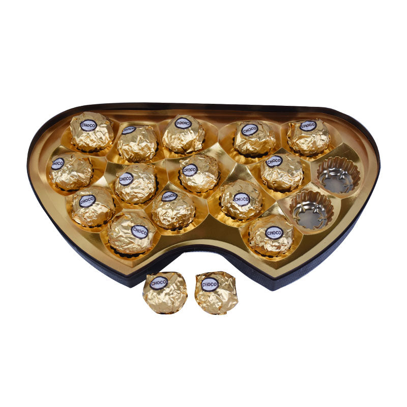 Ferry Rose Wafer Chocolate Balls 16Pcs Double Heart Gift Box