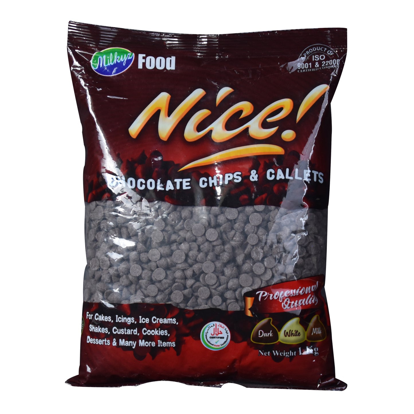 Milkyz Food Nice Black Chocolate Chip 1KG Pack