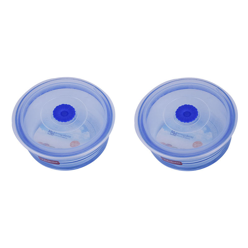 2 Pcs Koropal Food Container Glass Bowl with Airtight Plastic Lid