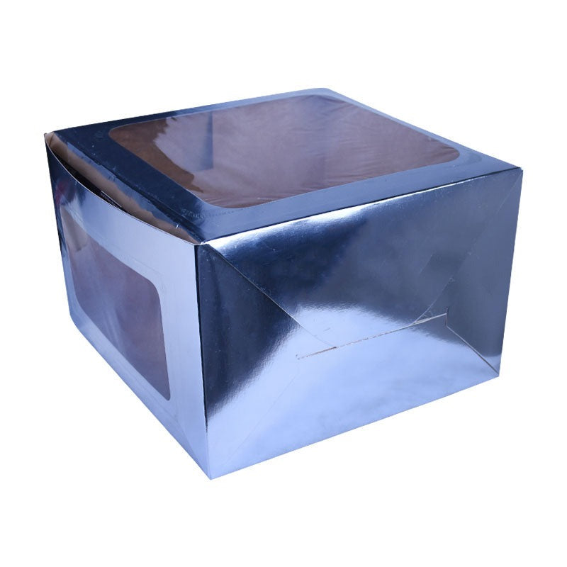 Cake Box 12 X 12 X 5.7 Inch with 2 Sided Transparent Windows