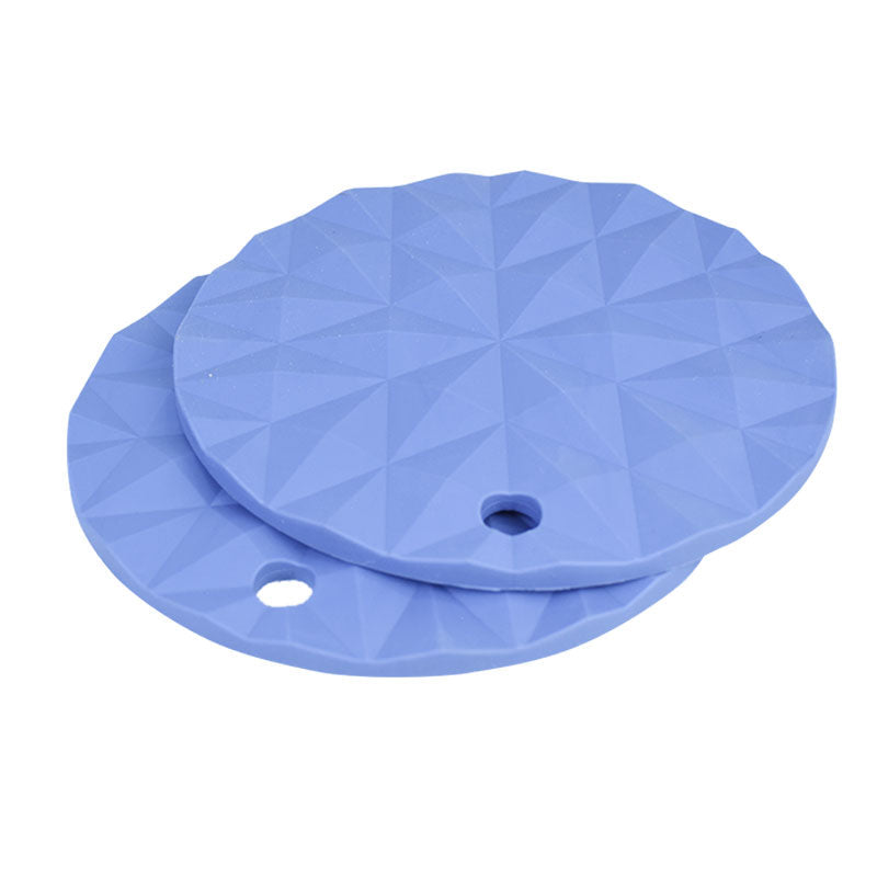 Round Silicone Heat Resistant Hot Pot Mat 2 Pcs Set