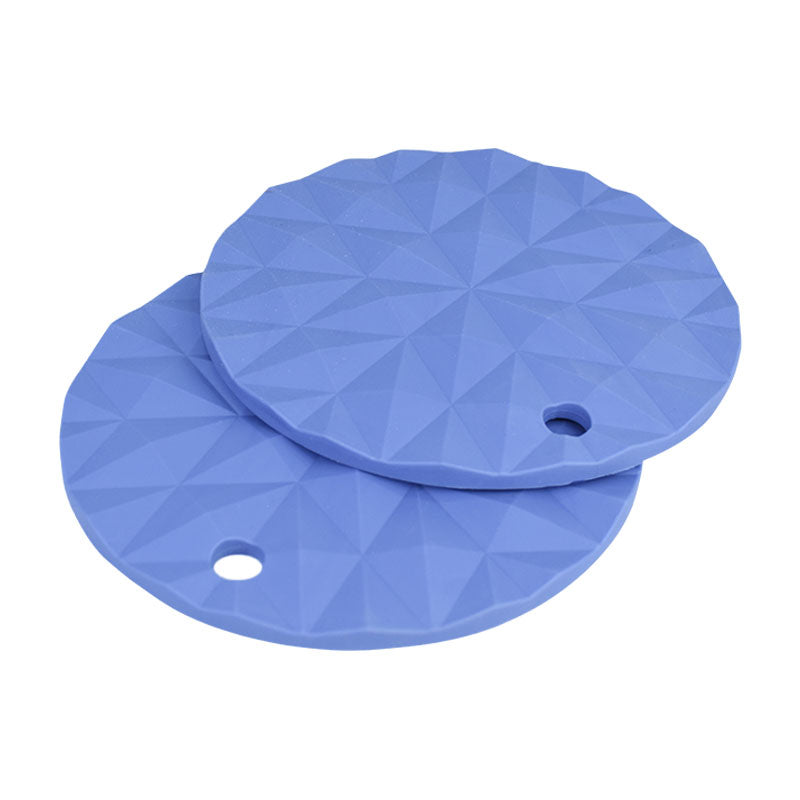 Round Silicone Heat Resistant Hot Pot Mat 2 Pcs Set