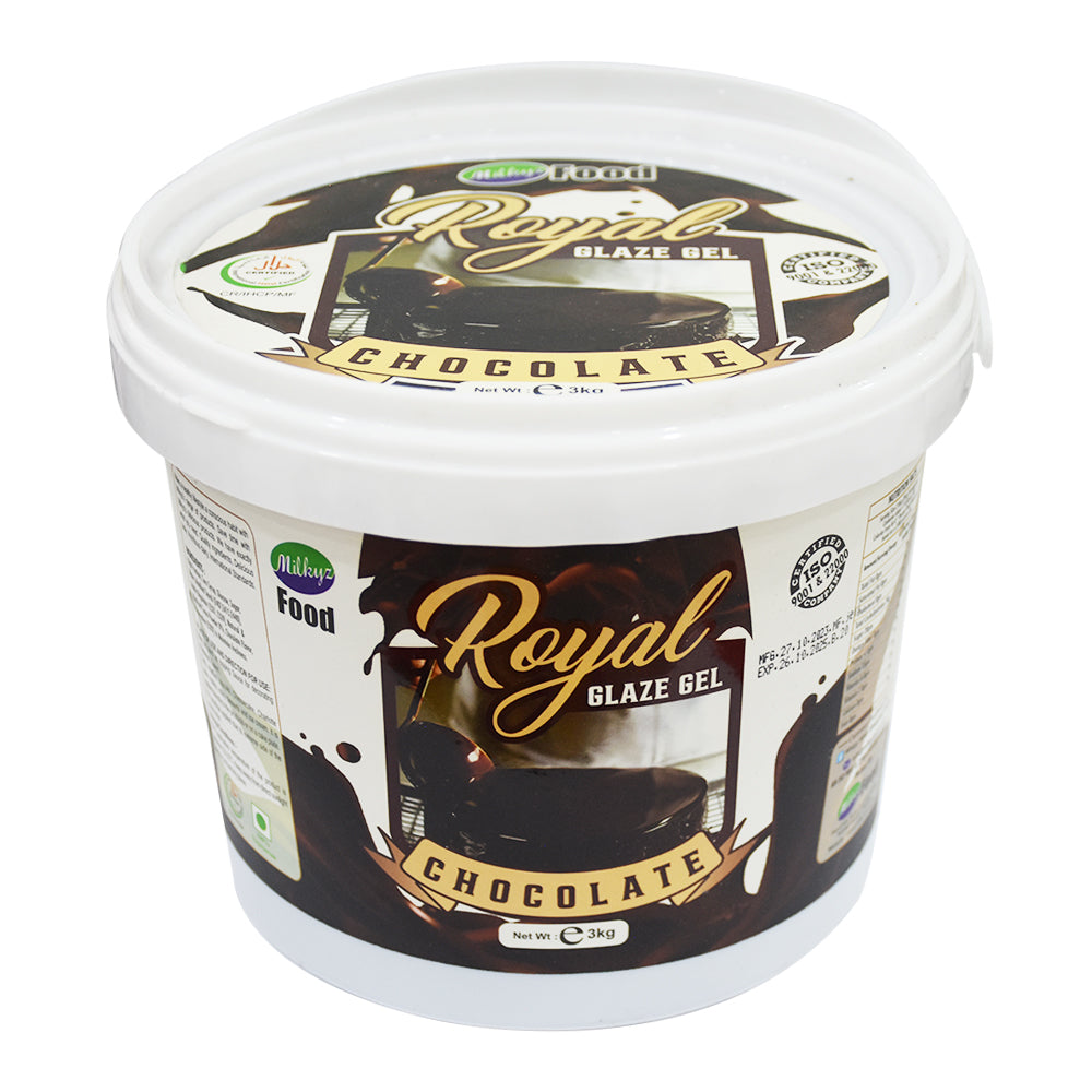 Milkyz Food Royal Chocolate Glaze Gel 3KG Bucket