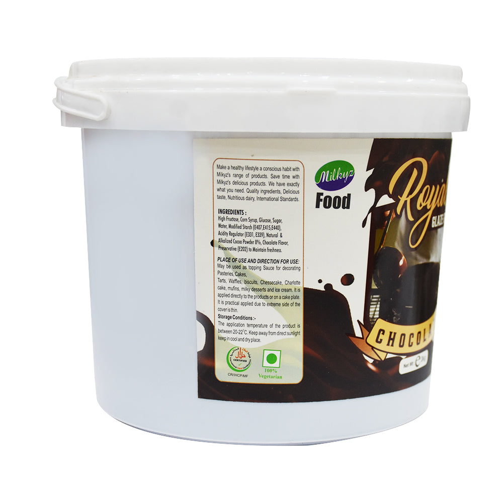 Milkyz Food Royal Chocolate Glaze Gel 3KG Bucket