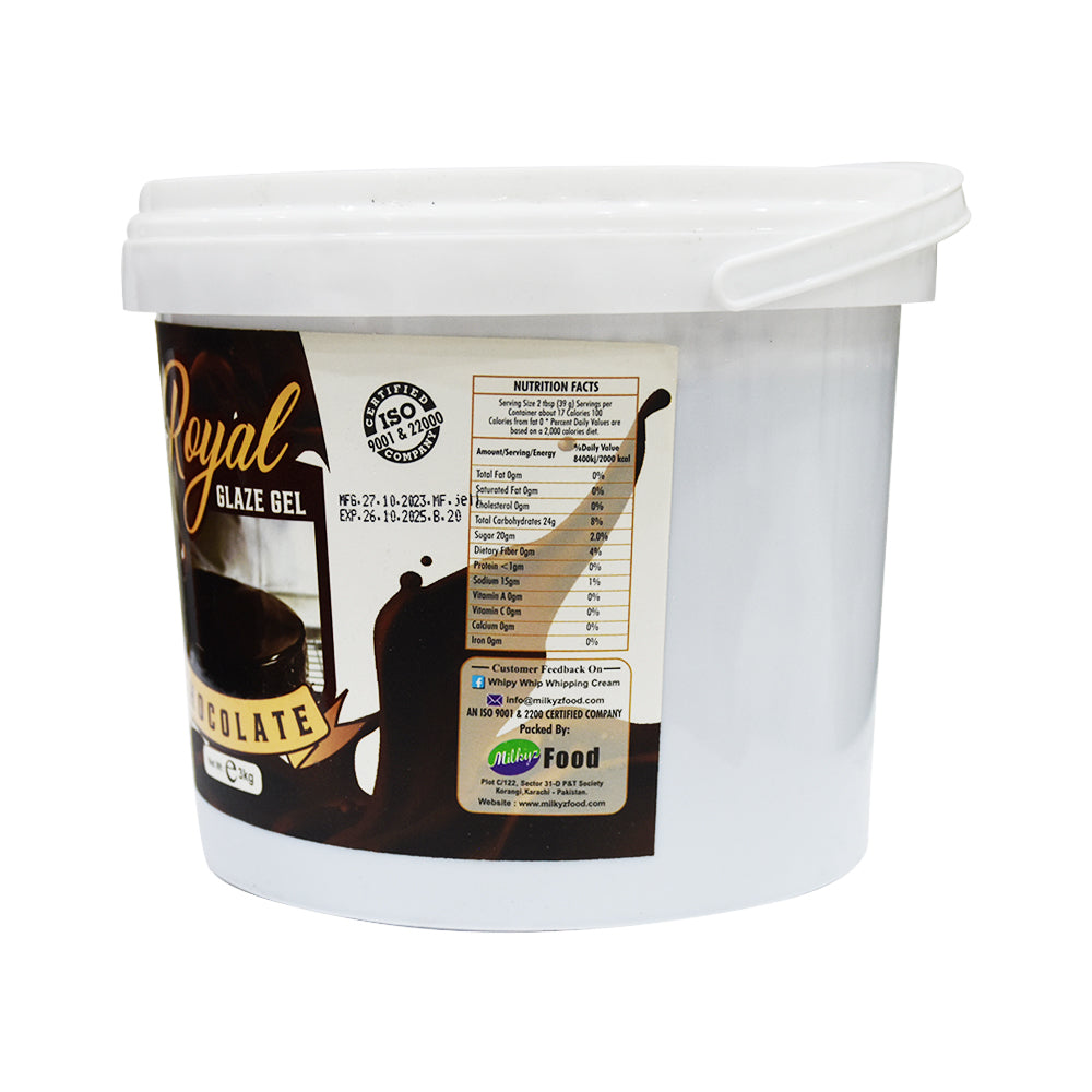 Milkyz Food Royal Chocolate Glaze Gel 3KG Bucket