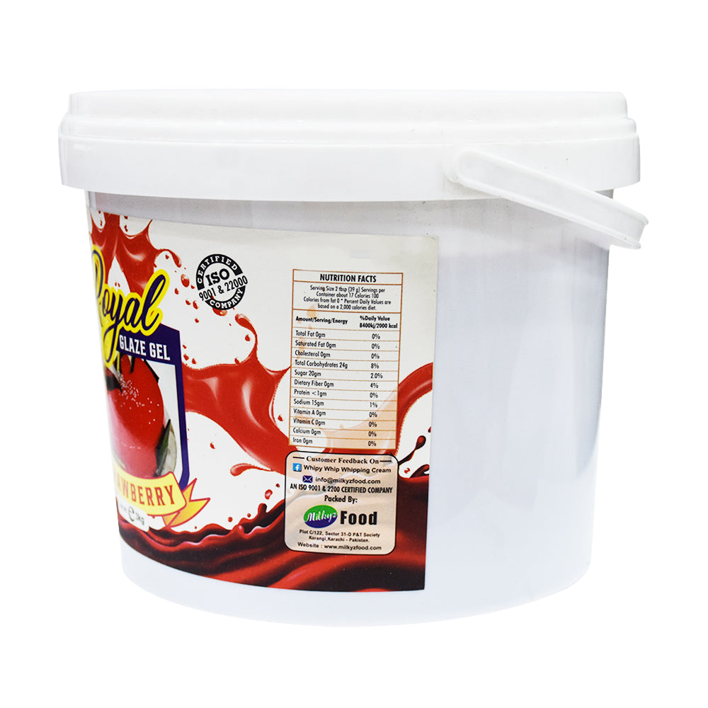 Milkyz Food Royal Strawberry Glaze Gel 3KG Bucket