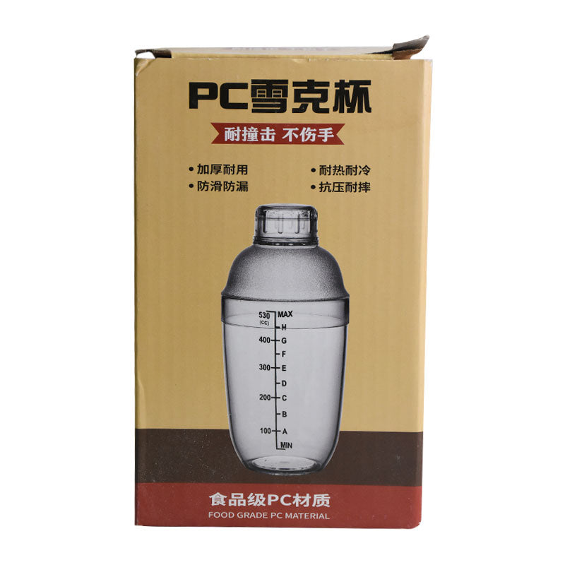 Transparent Cocktail Shaker Plastic 530ml