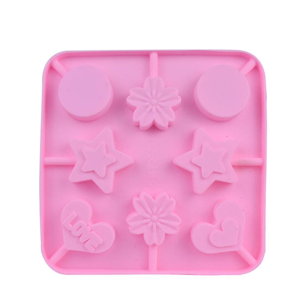 Mix Theme Silicone Lollipop Mold 8 Cavity