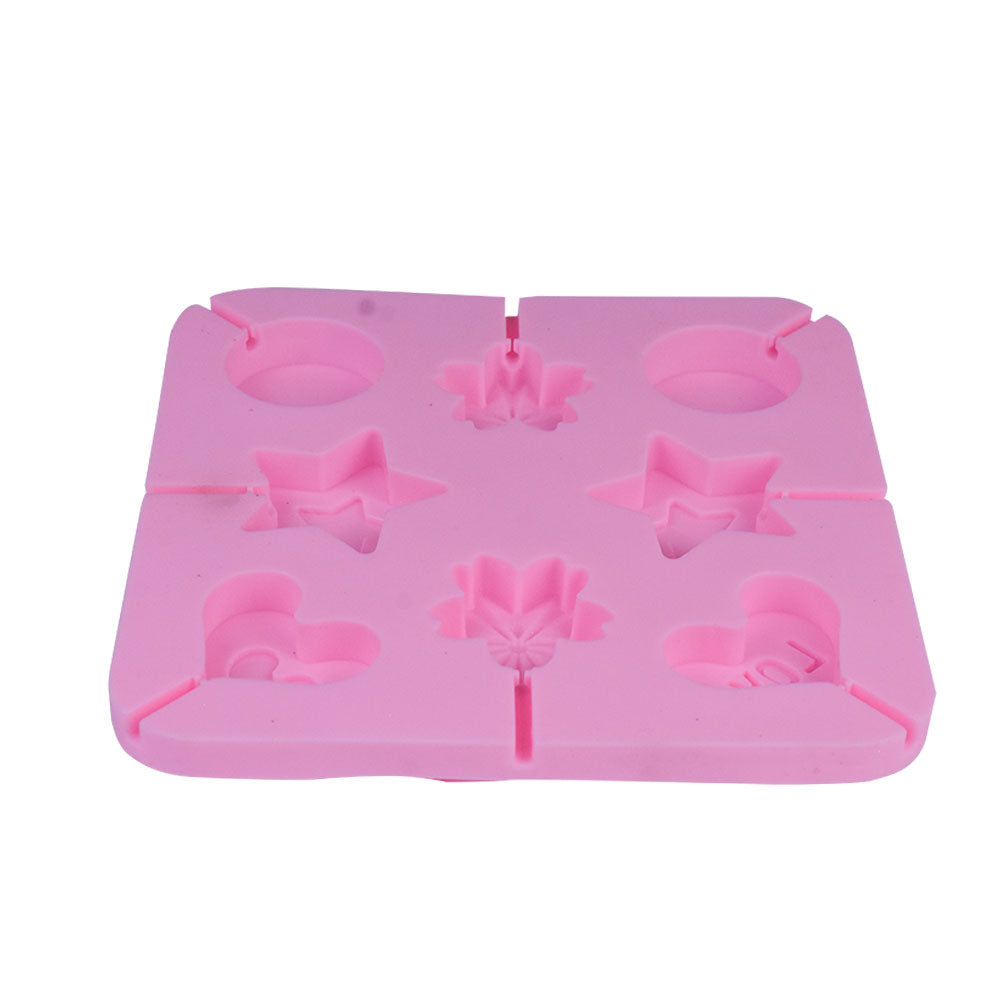 Mix Theme Silicone Lollipop Mold 8 Cavity