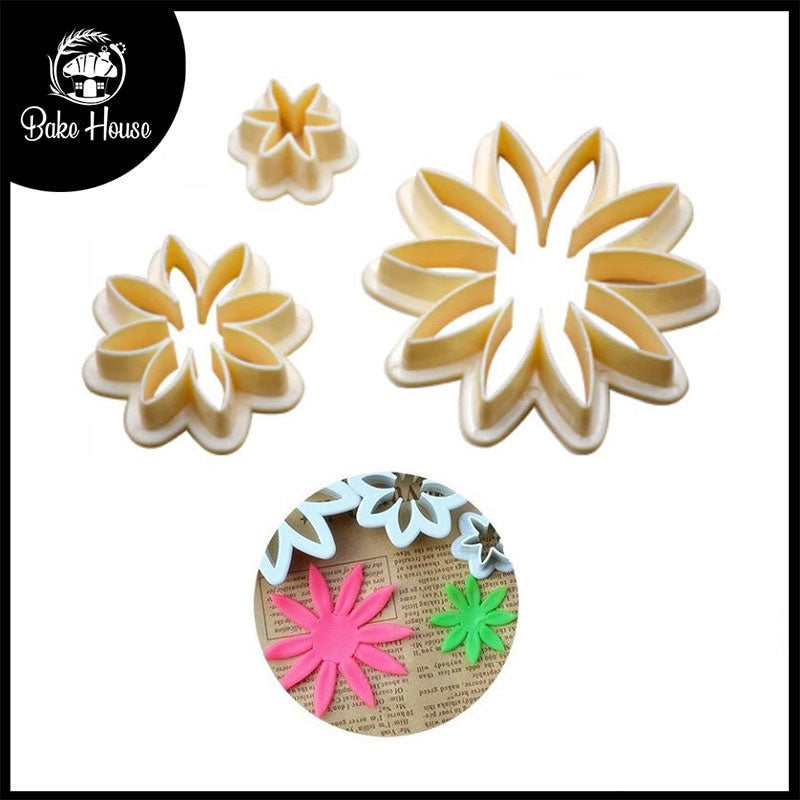 Daisy Flower Fondant Cutter 3Pcs Set Plastic