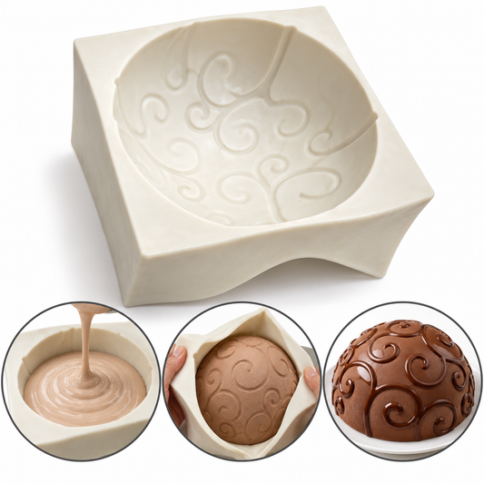 Swirl Design Dome Silicone Cake Mold
