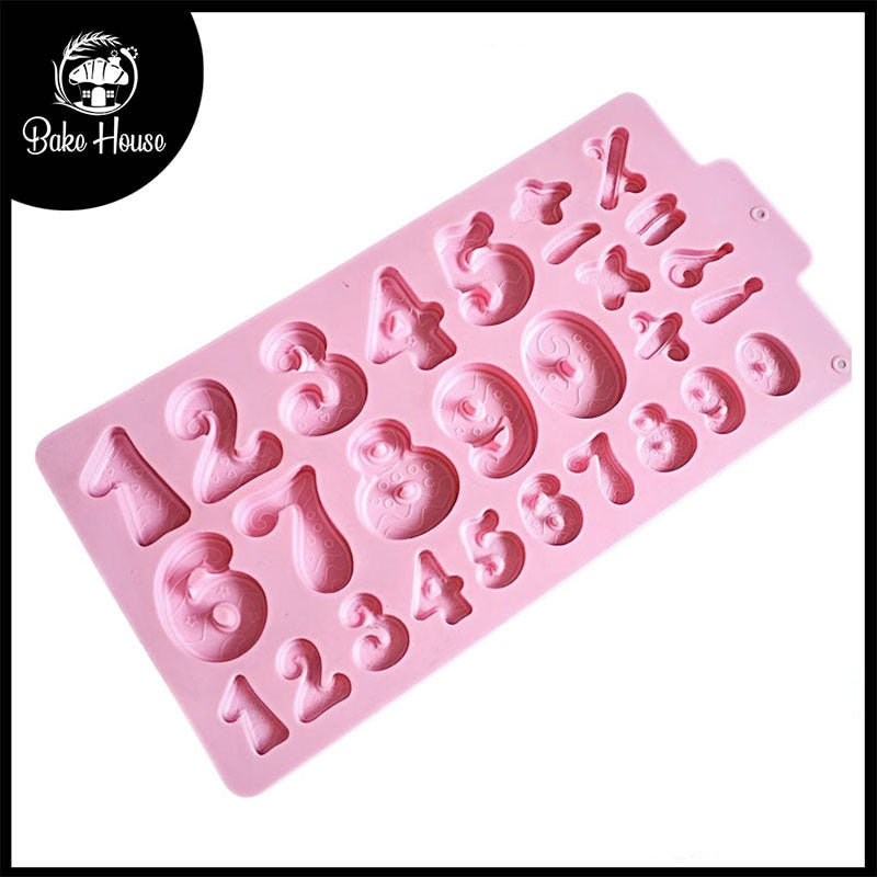 Designs Imprint 0 To 9 Numbers And Symbols Silicone Fondant Mold