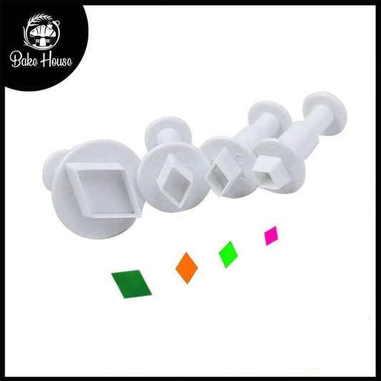 Diamond Shape Plunger Cutter 4Pcs Set