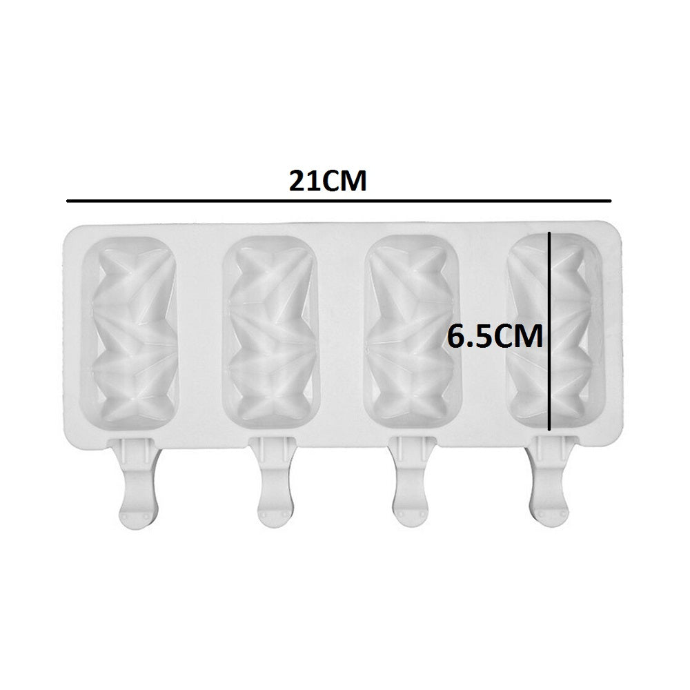 Diamond Style Cakesicle & Popsicle Mold 4 Cavity