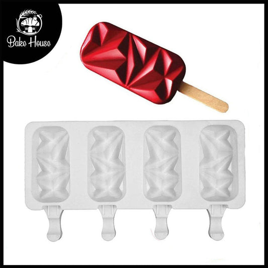 Diamond Style Cakesicle & Popsicle Mold 4 Cavity