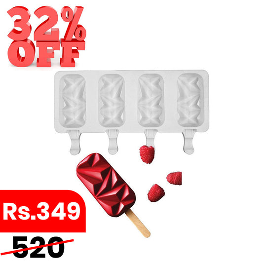 Diamond Style Cakesicle & Popsicle Mold 4 Cavity