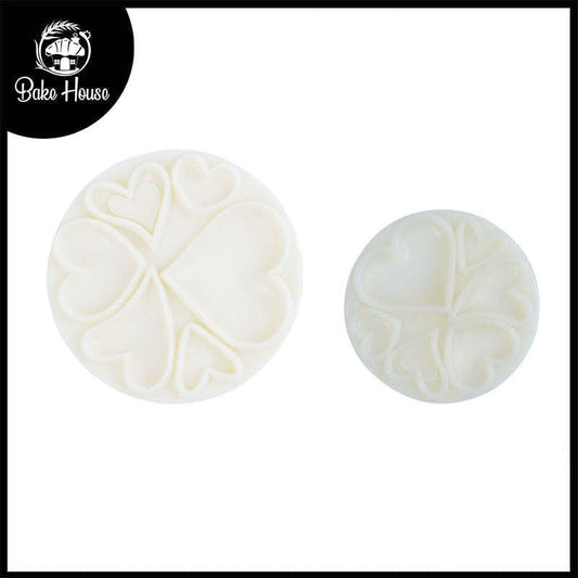 Different Hearts Fondant & Cookie Plastic Cutter 2Pcs Set