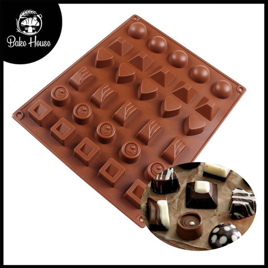 Different Shapes Silicone Chocolate Mold 30 Cavity