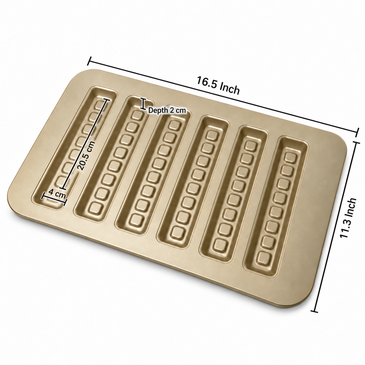 Nonstick Waffle Stick Baking Tray 6 Cavity