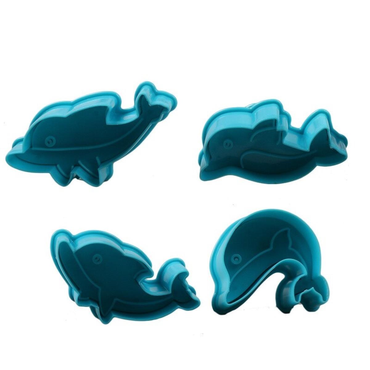 Dolphin Plunger Cutter 4Pcs Set Plastic