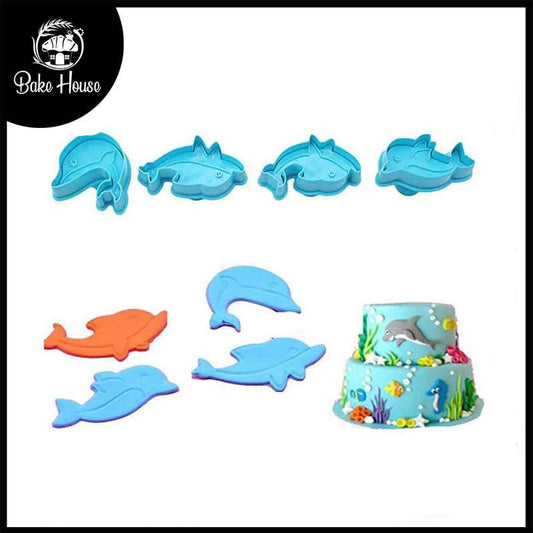 Dolphin Plunger Cutter 4Pcs Set Plastic