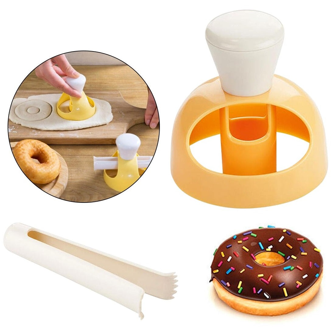 Donut Cutter Plastic With Tong