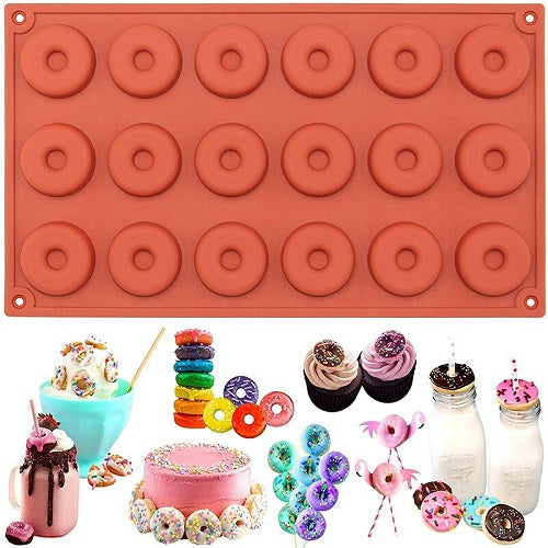 Donut Design Silicone Mold 18 Cavity