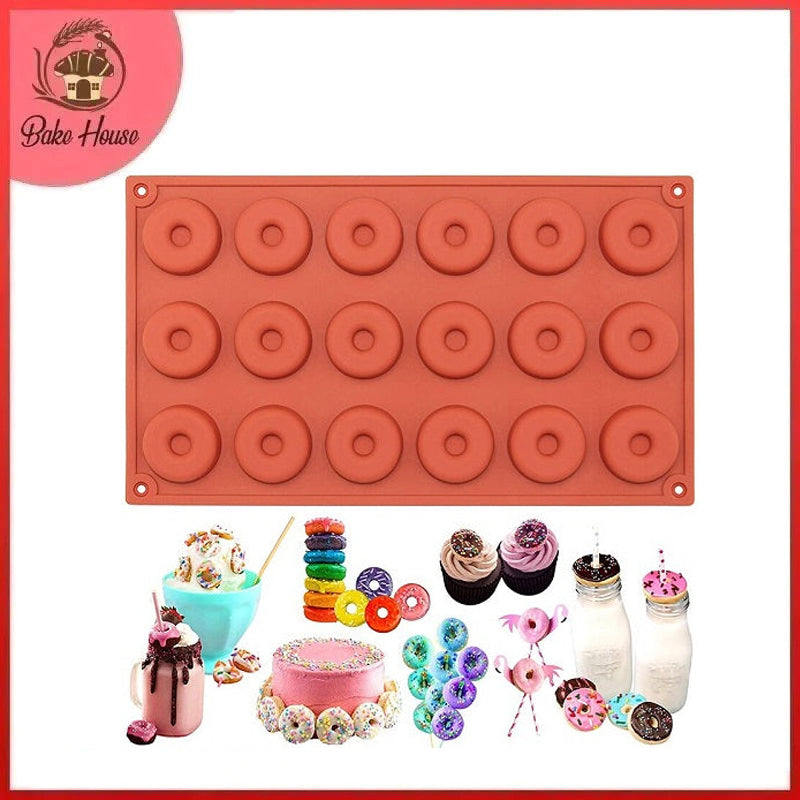 Donut Design Silicone Mold 18 Cavity