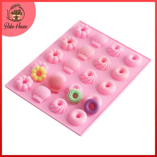 Donut & Fruits Silicone Chocolate Mold 20 Cavity