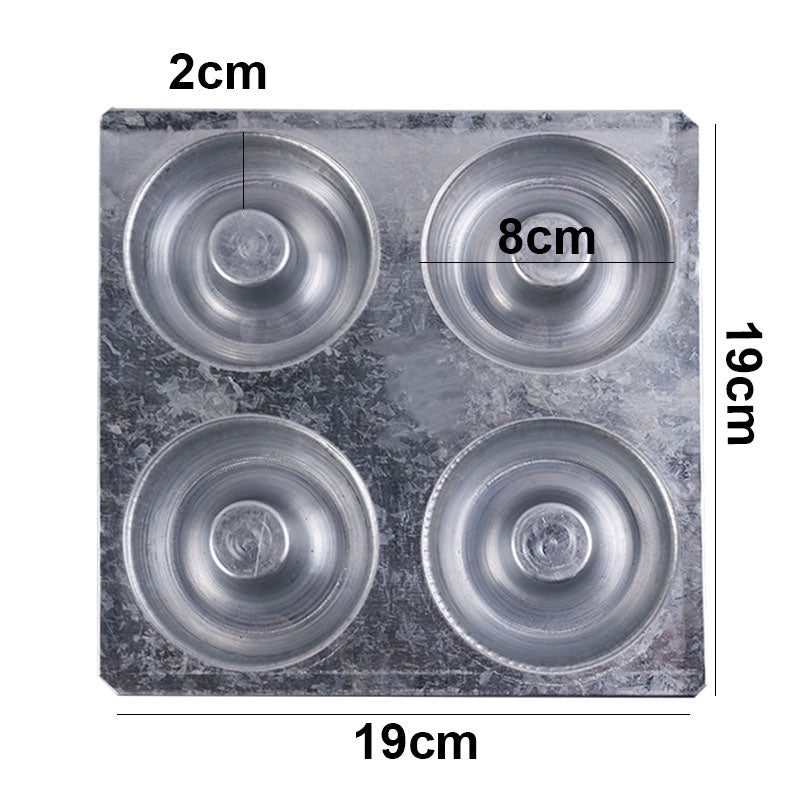 Donut Making Tray Silver 4 Cavity