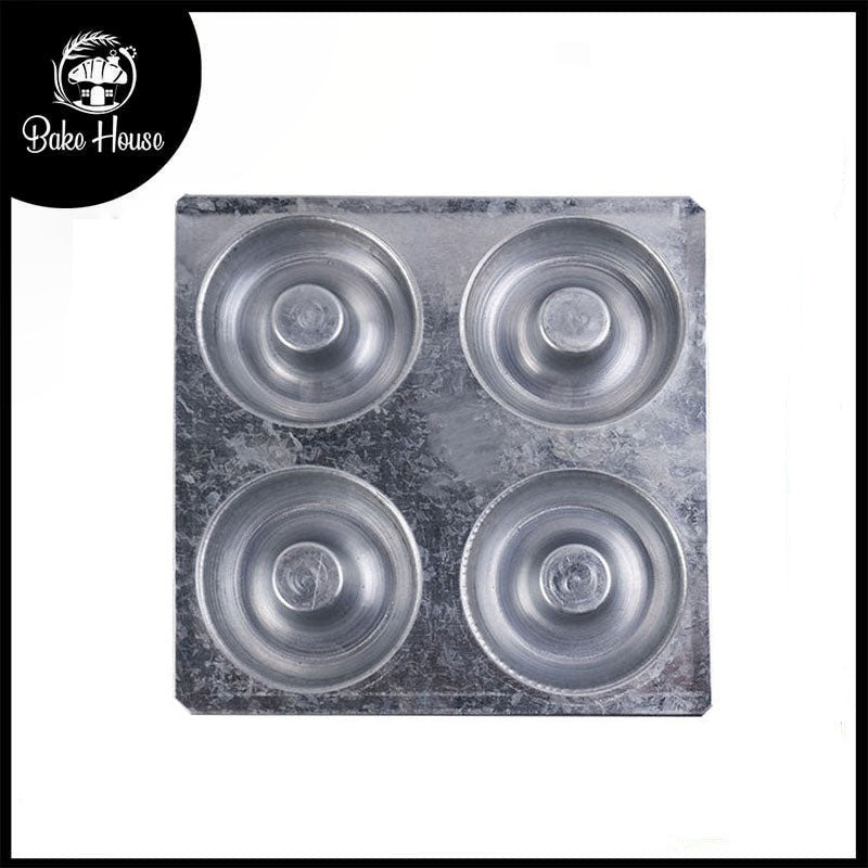 Donut Making Tray Silver 4 Cavity