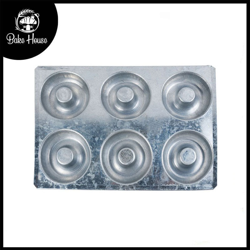 Donut Making Tray Silver 6 Cavity