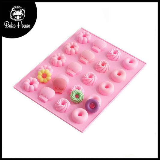 Donut & Fruits Silicone Chocolate Mold 20 Cavity