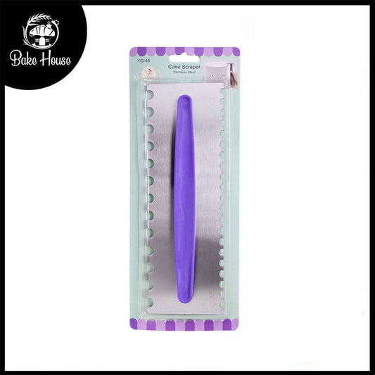 Double Sided Cake Edge Comb Stainless Steel With Handle