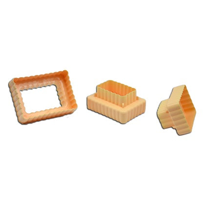 Double Sided Cookie Cutter 3Pcs Set Plastic Rectangle