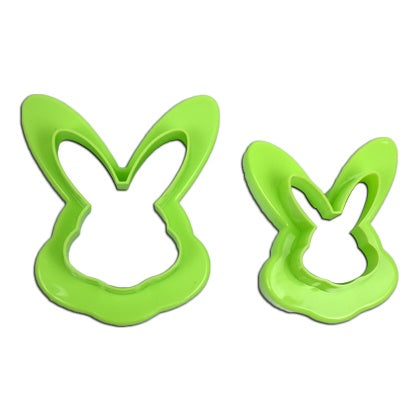 Double Sided Cookie Cutter Plastic 3Pcs Set Rabbit