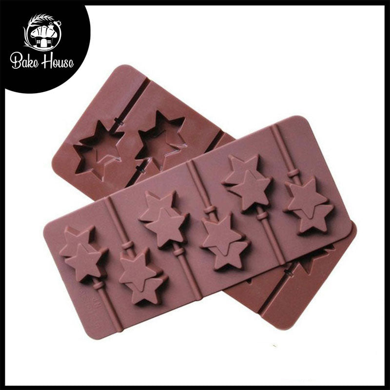 Double Star lollipop Mold 6 Cavity