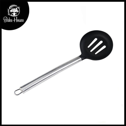 Draining Spoon Plastic with Steel Handle