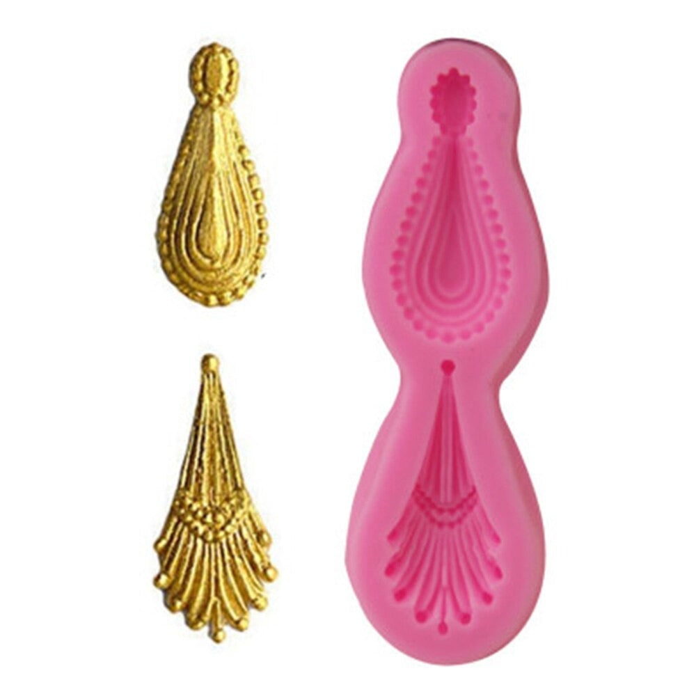 Earring Silicone Fondant Mold 2 Cavity